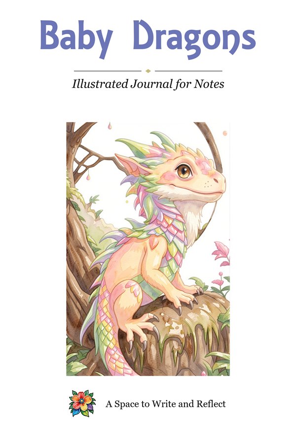 Baby Dragons Illustrated Journal for Notes cover